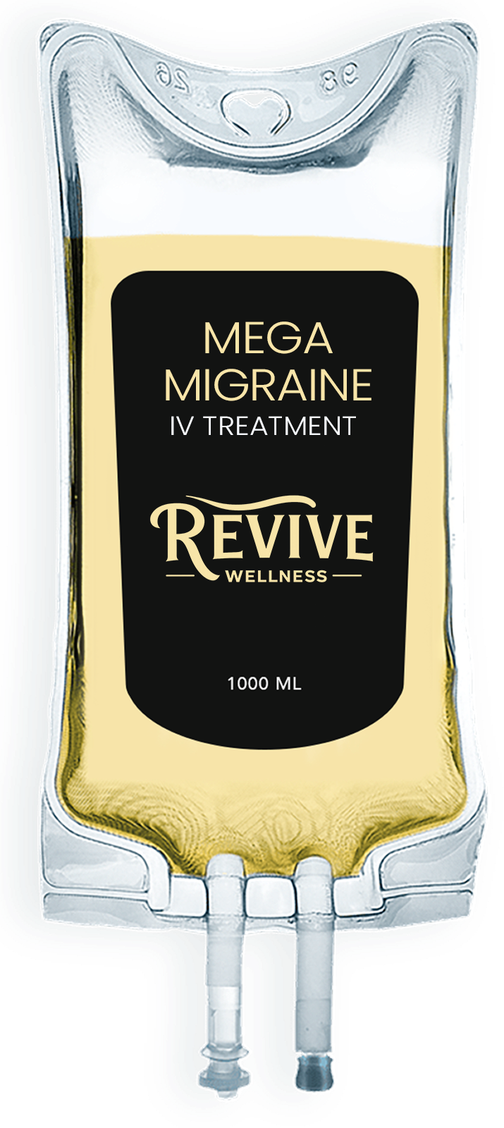 Migraine IV therapy drip bag at Revive Wellness in Pasadena