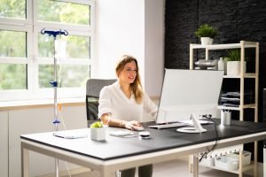 IV drip therapy in a clinic office in Los Angeles